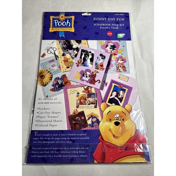 Winnie The Pooh Sunny Day Fun 100 Acre Collection Scrapbook Page Kit Vintage NOS - Picture 1 of 3